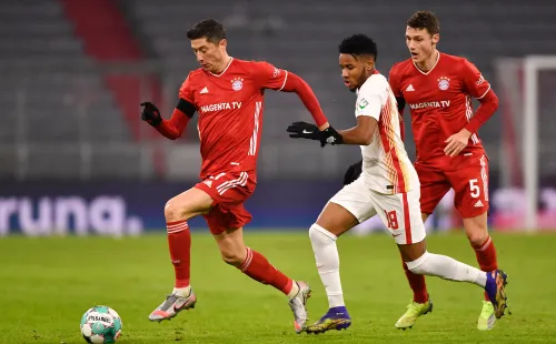 Bayern Munich y RB Leipzig igualaron a tres goles en el duelo de la primera rueda del torneo alemán. (Foto: Getty Images)