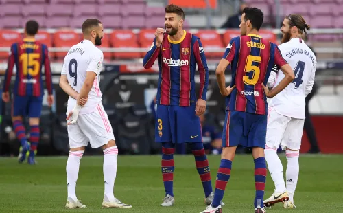 Gerard Piqué en el último Barcelona – Real Madrid