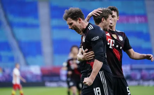 Leon Goretzka anotó el gol del triunfo para el Bayern Múnich ante RB Leipzig. Foto: Getty Images