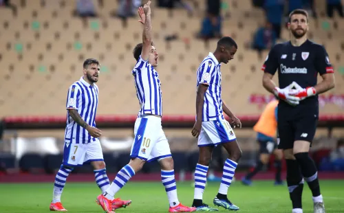 Oyarzabal fue el héroe de la Real Sociedad para gritar “campeón”. Foto: Getty Images