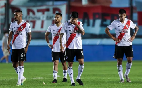 Paulo Díaz en el empate sin goles de River Plate contra Arsenal.