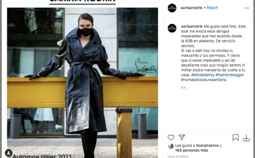 Las publicaciones en el perfil de Sarika Rodrik, la asesora de imagen de Tonka Tomicic.(1)