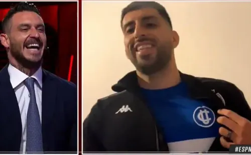 Memo dejó plop a Pinilla al mostrar que llevaba la franja en el pecho. (Foto: ESPN)
