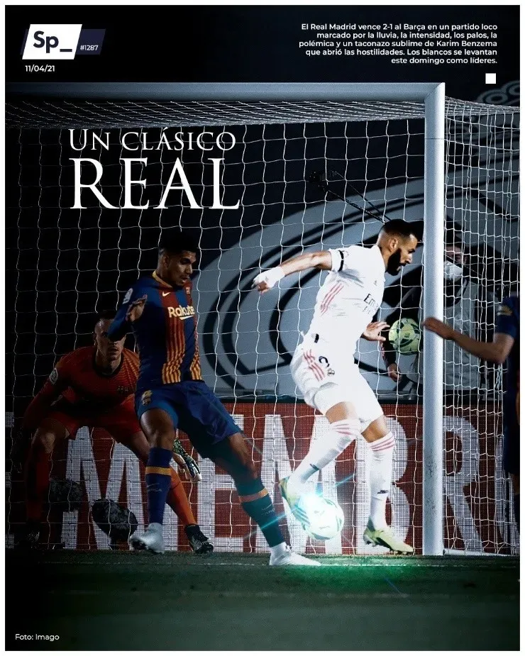 Las portadas de los diarios españoles tras triunfo de Real Madrid sobre Barcelona