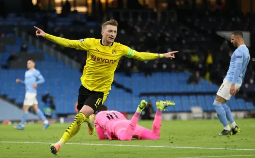 A falta de los goles de Erling Haaland, el capitan del Dortmund, Marco Reus, apareció para darle esperanzas al equipo alemán. (Foto: Getty)