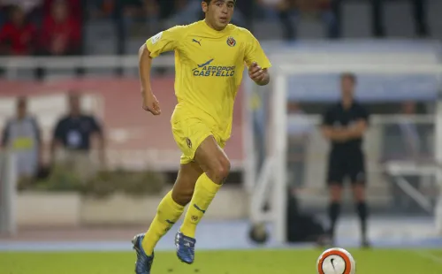 Juan Román Riquelme en el Villarreal donde tuvo graves problemas con Manuel Pellegrini (Getty Images)