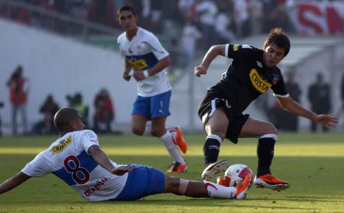 Cristóbal Jorquera en Colo Colo en un clásico contra Universidad Católica.