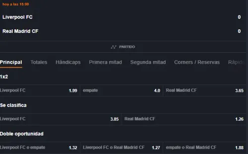 Estas son las cuotas para que te la juegues por Liverpool o Real Madrid en esta definición de los cuartos de final de la UEFA Champions League. | Foto: JUEGAENLINE.