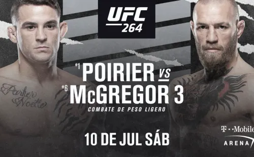 Afiche de la pelea entre McGregor y Poirier. Foto: UFC