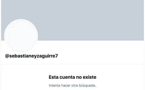 La cuenta de Twitter desactivada de Sebastián Eyzaguirre.