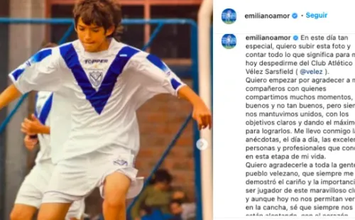 La despedida de Amor a Vélez. Foto: Instagram