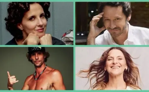 Los cuatro actores identificados por Cecilia Gutiérrez en malas experiencias en entrevistas: Luz Valdivieso, Benjamín Vicuña, Gonzalo Valenzuela y Antonia Zegers.