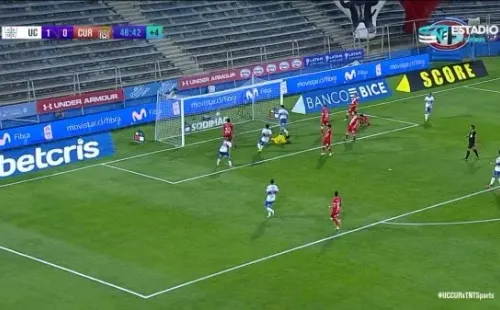 Zampedri marcóe l 2-0 a los 45+2(FOTO: TNT Sports)