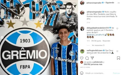 Publicación de Adriano para su hijo