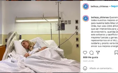 La foto de Daniela Nicolás en la clínica.