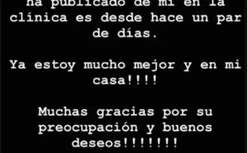 La historia que Daniela Nicolás luego publicó en sus historias de Instagram.