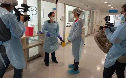 María Luisa Godoy acudió a distintos centros asistenciales para crear el programa Héroes de Hoy.