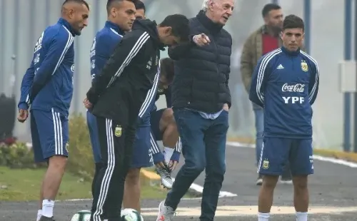 César Luis Menotti junto a la actual selección argentina (Getty Images)