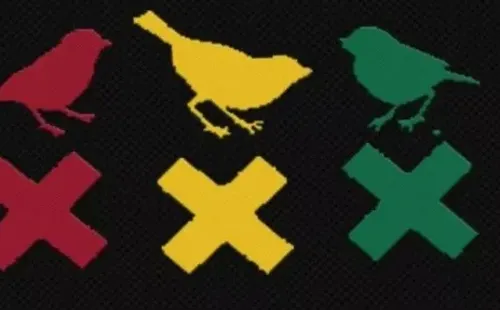 Los tres pájaros en alusión a la canción que canta la hinchada.