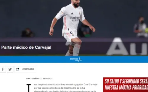 El comunicado de Real Madrid sobre Dani Carvajal