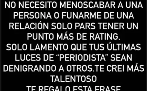 El descargo de Yamila Reyna por las críticas de Vasco Moulián.(2)