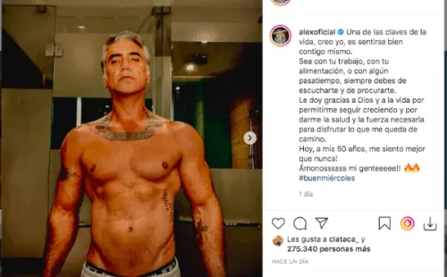 Alejandro Fernández musculoso y ondero, desde su Instagram.(1)