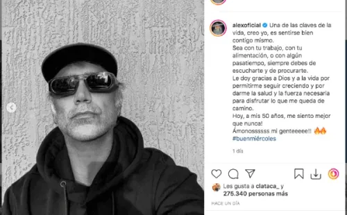 Alejandro Fernández musculoso y ondero, desde su Instagram.(3)