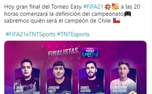 Jadid Abdo, Joaquín “El King” Gaete, Guillermo Maluenda y Daniel Guerra pelearán para ser el represenante de Chile en la Copa América FIFA21.