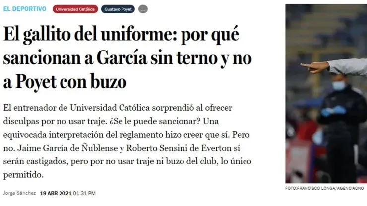 Gustavo Poyet critica duramente al diario La Tercera