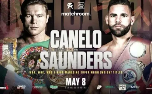 Afiche promocional Canelo vs Billy Joe Saunders. (Foto: Archivo)