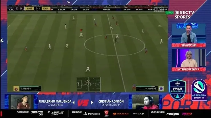 La Serena e Iberia protagonizaron la otra llave del ePrimera que fue emitido en las pantallas de DirecTV Sports. | Foto: Captura.