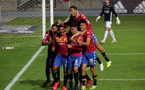Unión Española celebró una goleada ante O’Higgins en Rancagua. Foto: Agencia Uno.