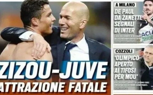 La portara de Tuttosport soñando con juntar a Zidane con CR7.