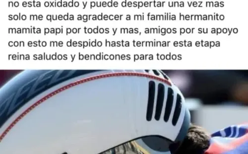 Estas fueron las últimas palabras públicas del talentoso ciclista.