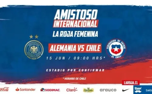 El anuncio del amistoso de la Selección Chilena Femenina ante Alemania: (Foto: @LaRoja)