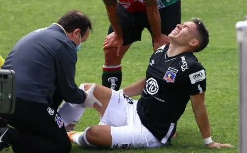 Opazo se lesionó en noviembre del año pasado jugando ante Palestino. Foto: Agencia Uno
