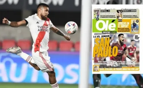 Paulo Díaz se ganó la portada de Olé.