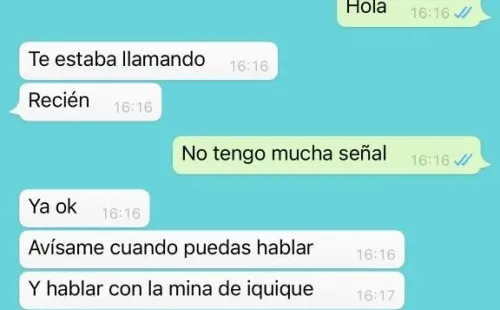 Los pantallazos de Whatsapp que dejaron expuesta la pelea entre Adriana Barrientos y Joche Bibbó.(2)