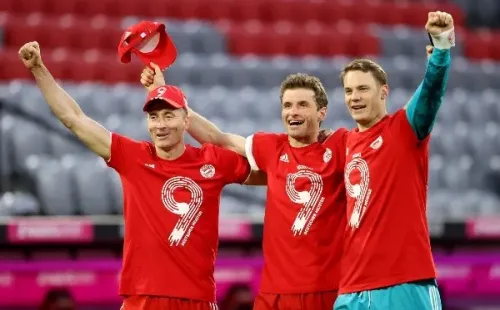 Robert Lewandowski, Thomas Müller y Manuel Neur, tres piezas fundamnetales del éxito de los bávaros en los últimos años. (Foto: Getty)