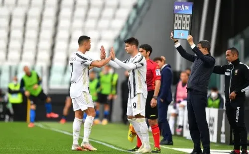 Cristiano fue cambiado por Morata cuando aún quedaban 20 minutos de partido. Foto: Getty.