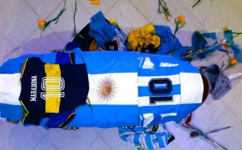 El féretro de Diego Maradona en la Casa Rosada (Getty Images)