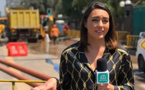 Clarisa Muñoz cuando aún formaba parte del Departamento de Prensa de Mega.