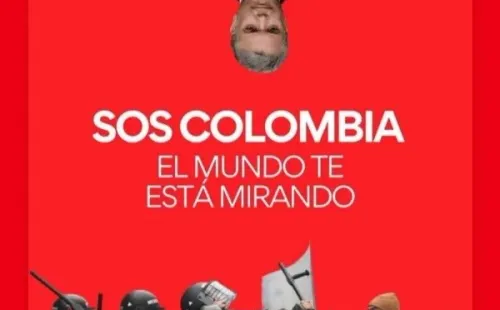 Cami Gallardo contra la violencia en Colombia.