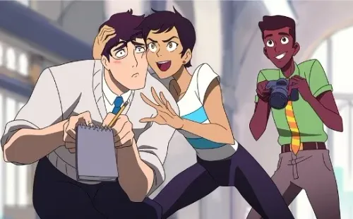 Una captura de My Adventures With Superman, que ya proyecta cómo será la animación de la serie.