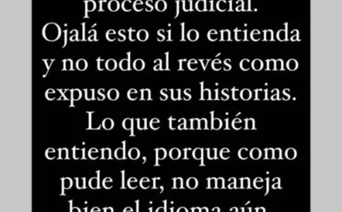 Las reacciones de Cecilia Gutiérrez ante las declaraciones de la actual pareja de Iván Núñez, Thais Jordão.(2)