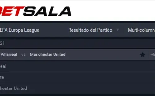 Las cuotas para que te la juegues por Villarreal o Manchester United en la final de la Europa League 2020/21. | Foto: Betsala.