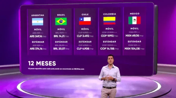 El valor por un año de HBO Max en Latinoamérica.
