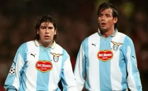 Salas e Inzaghi en su época en la Lazio. Foto: Archivo