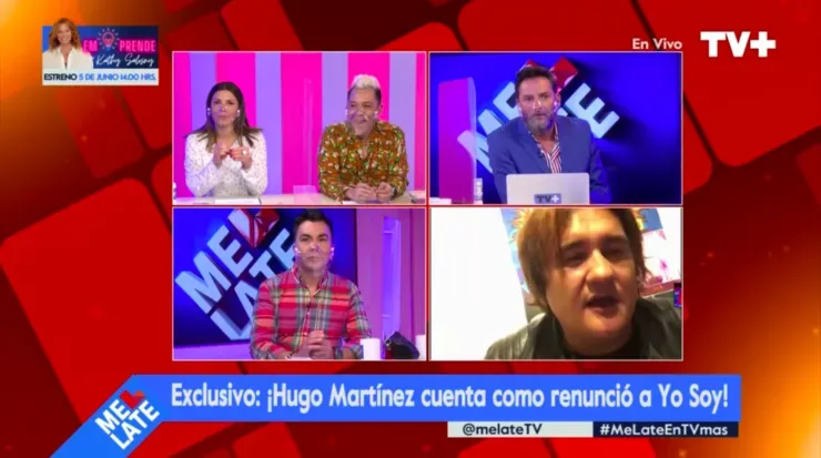 Hugo Martínez, el imitador de John Fogerty, conversando con Me Late.