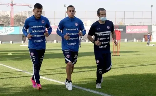 Orellana y Aránguiz trabajaron al margen de sus compañeros. Foto: Selección Chilena.